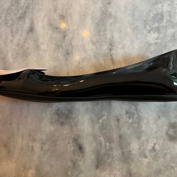Roger Vivier Black Patent Leather flats w/ Pink Floral Appliqué Size 8 1/2 - Picture 8 of 12